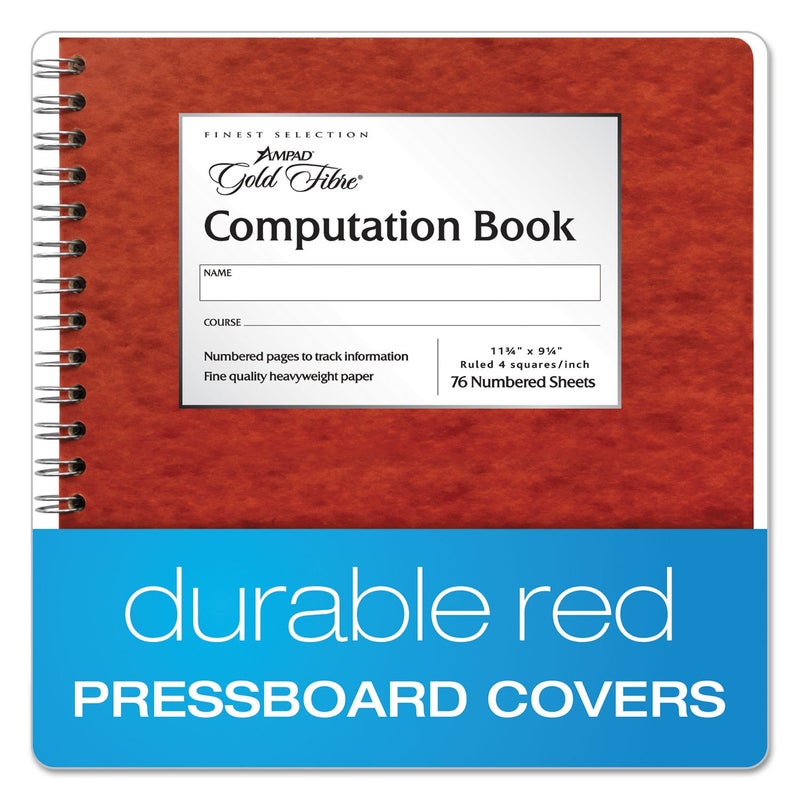 Ampad Computation Book, 4x4 Quad Ruled, 76 Sheets, 11-3/4" x 9-1/4" - Image 5